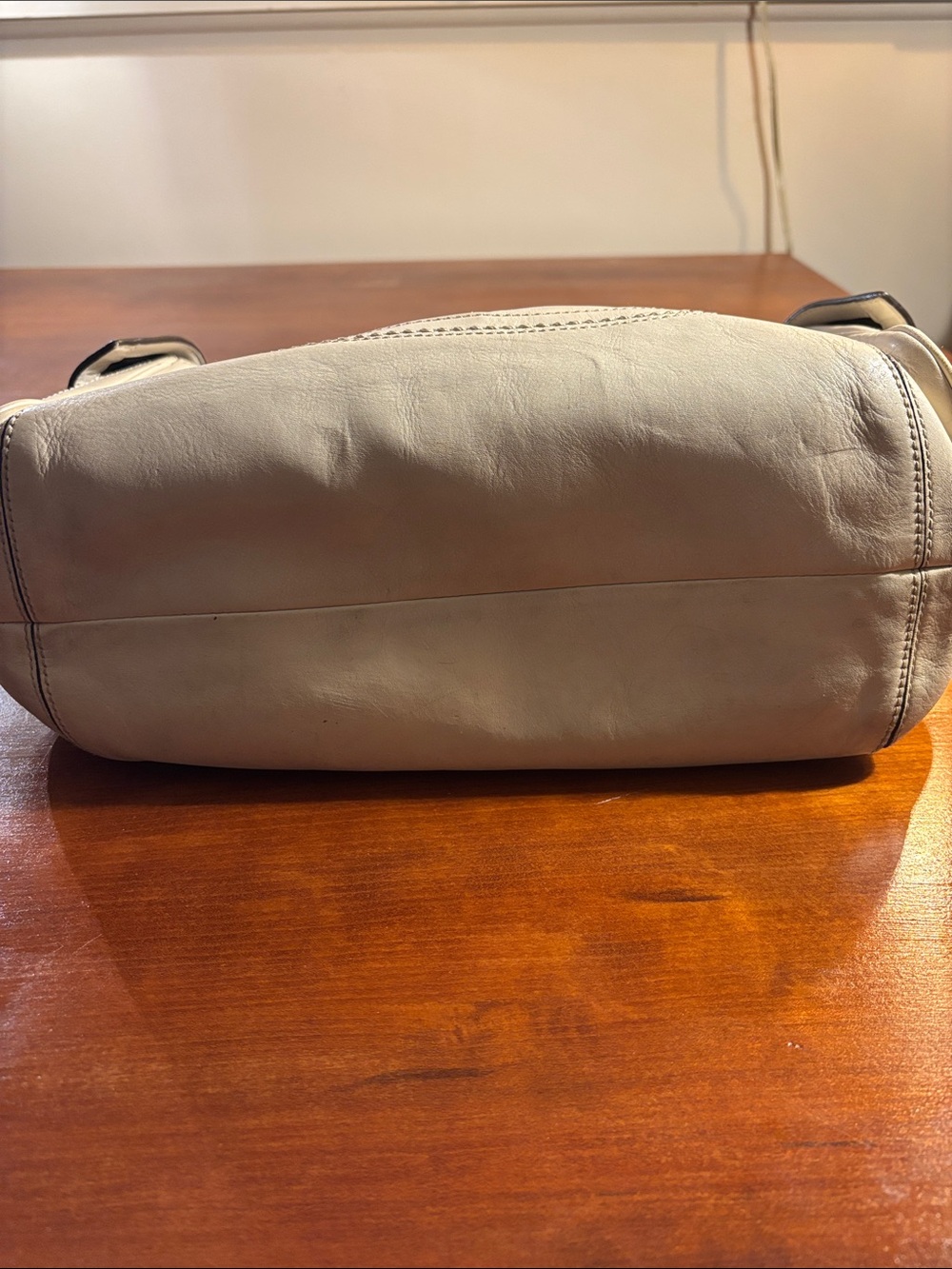 Vintage Ivory Coach SoHo Mia Leather Shoulder Satchel - Picture 8 of 8